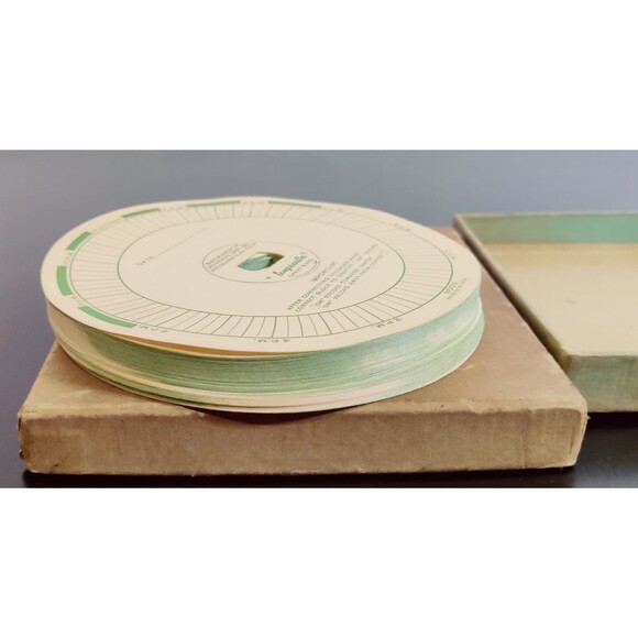 Vintage Bacharach 100 No.S-262/ ON-OFF/ 24hr. Tempscribe Charts Opened Box - Picture 3 of 8